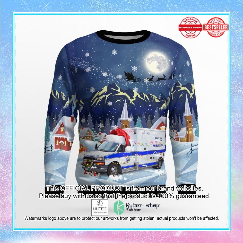 rocky hill volunteer ambulance rocky hill connecticut christmas sweater 2 551