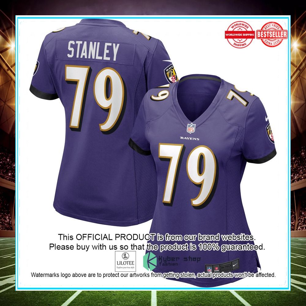 ronnie stanley baltimore ravens purple football jersey 1 178