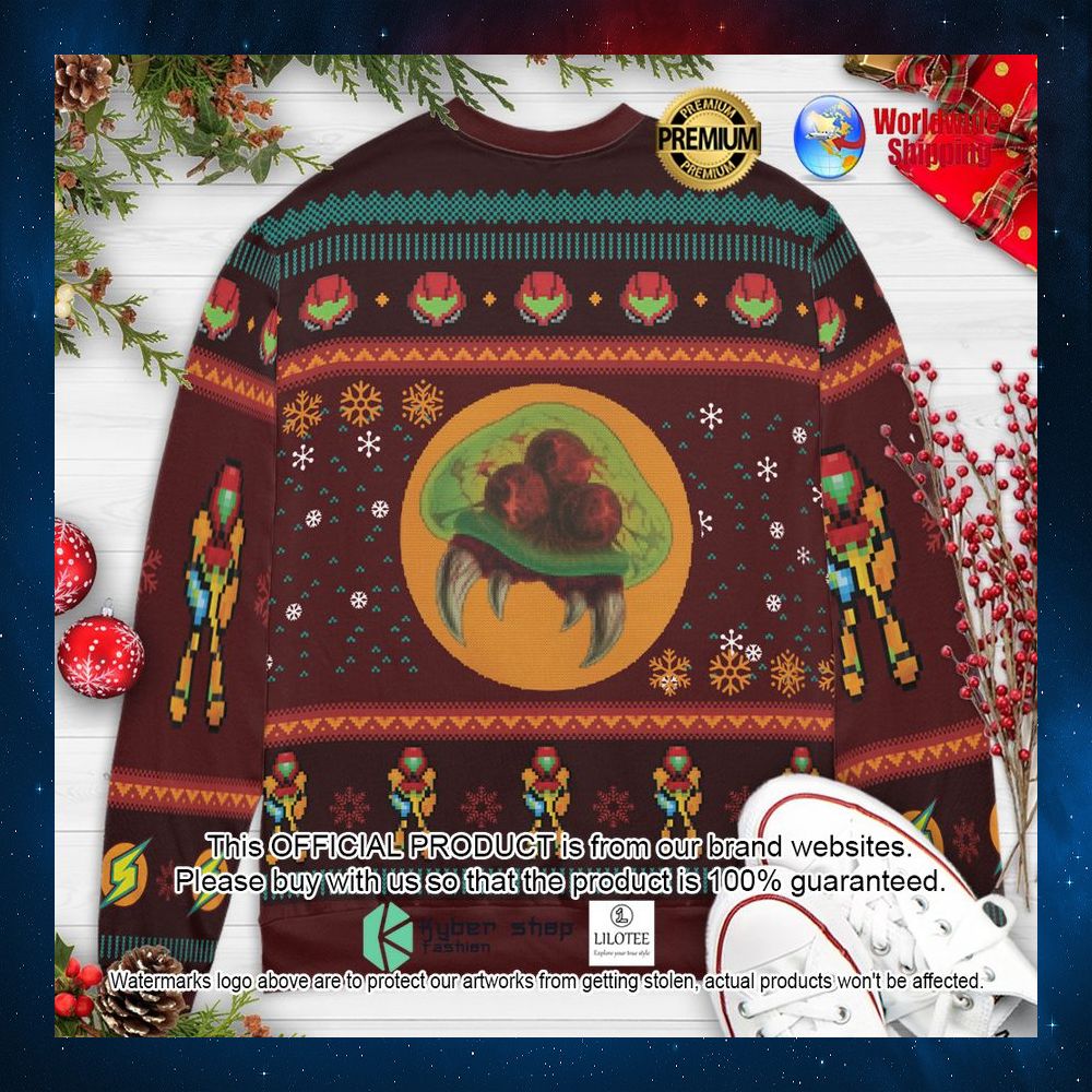 samus aran metroid video game christmas sweater 2 572