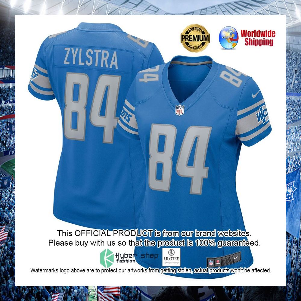 shane zylstra detroit lions nike womens blue football jersey 1 213