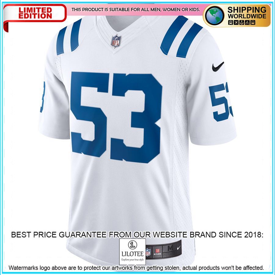 shaquille leonard indianapolis colts vapor white football jersey 2 788
