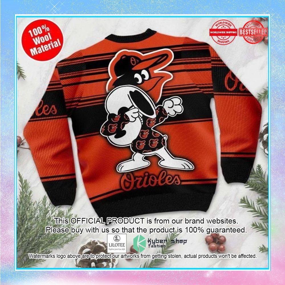 snoopy baltimore orioles christmas sweater 1 912