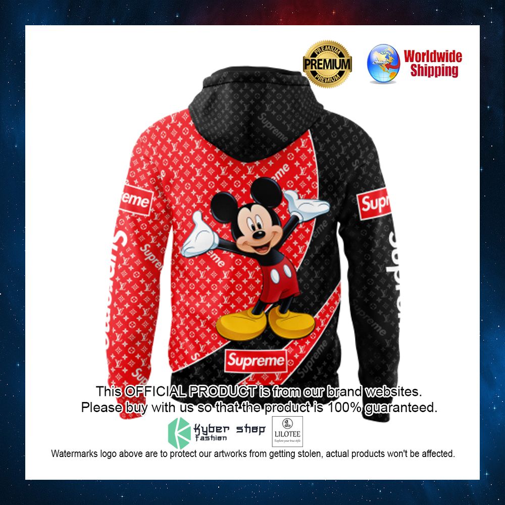 supreme louis vuitton mickey mouse 3d hoodie 2 929