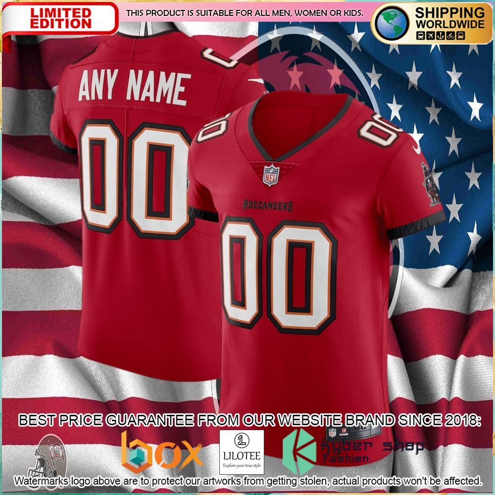 tampa bay buccaneers nike vapor elite custom red football jersey 1 303