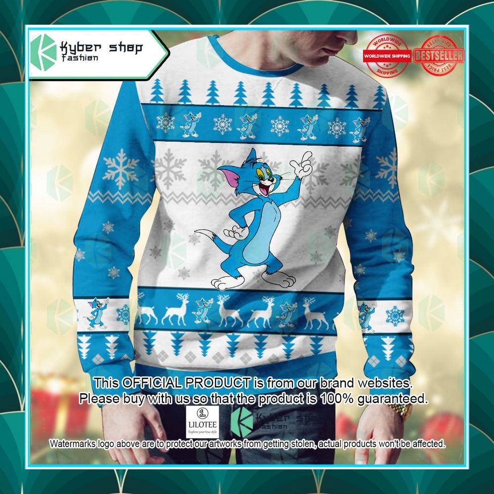 tom cat tom and jerry christmas sweater 2 606