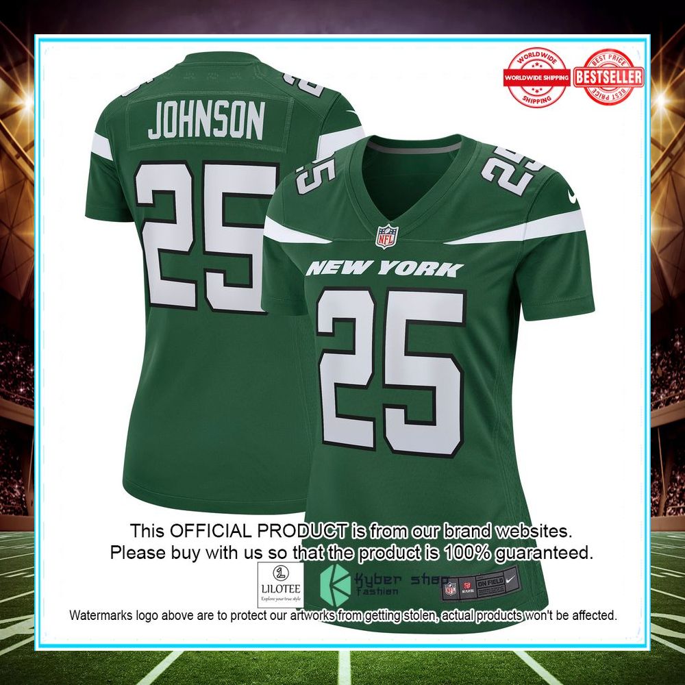 ty johnson new york jets gotham green football jersey 1 644