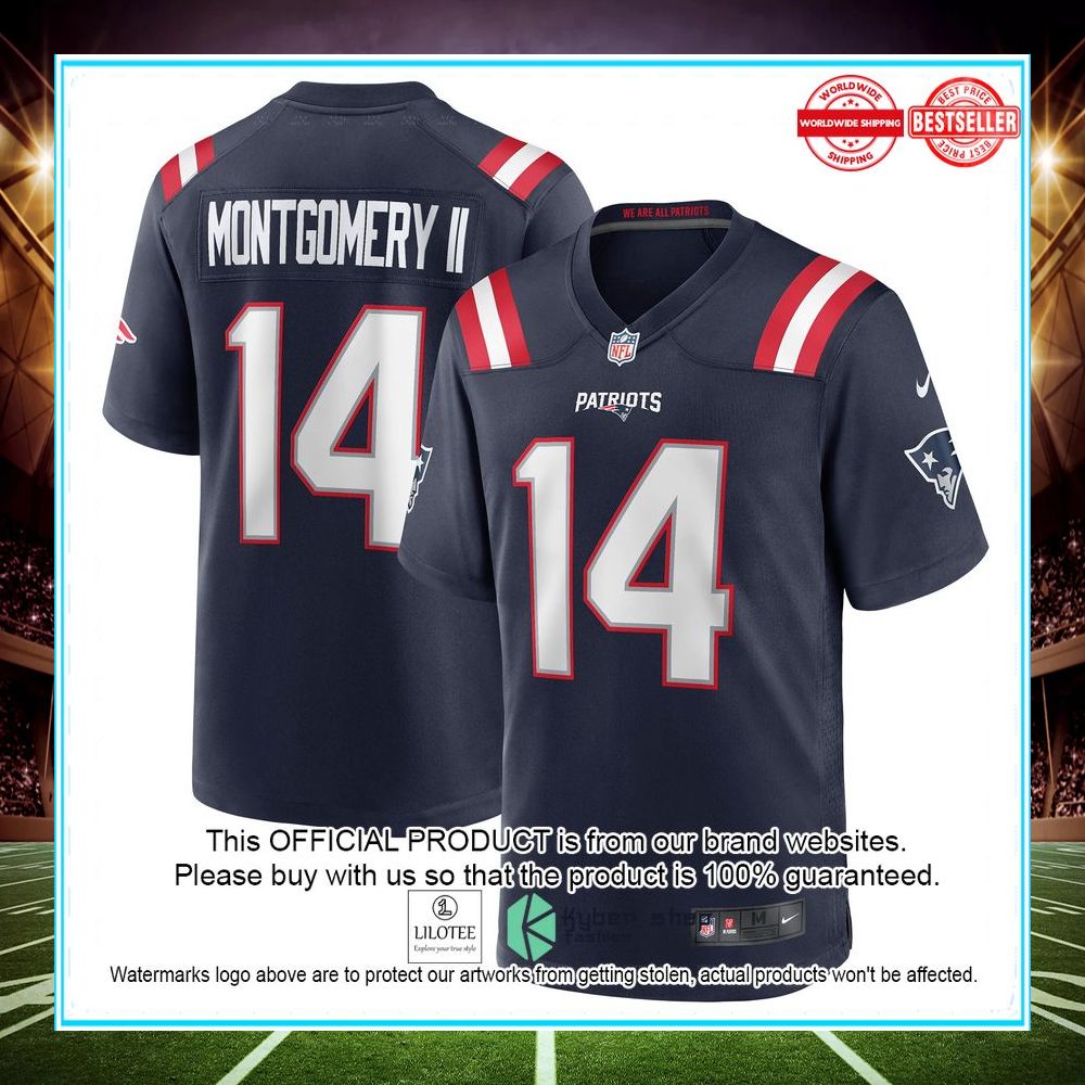 ty montgomery new england patriots nike game navy football jersey 1 829