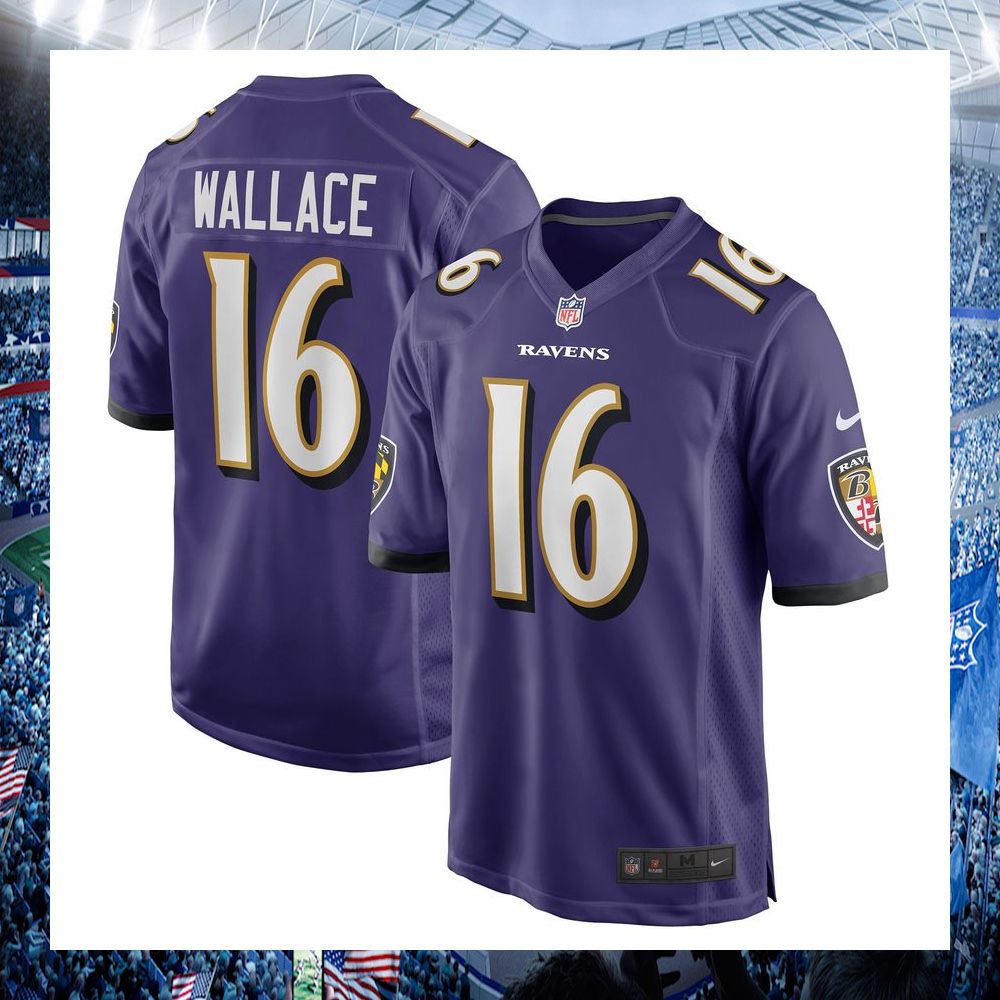 tylan wallace baltimore ravens nike purple football jersey 1 47