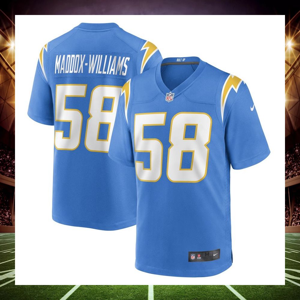 tyreek maddox williams los angeles chargers powder blue football jersey 1 478