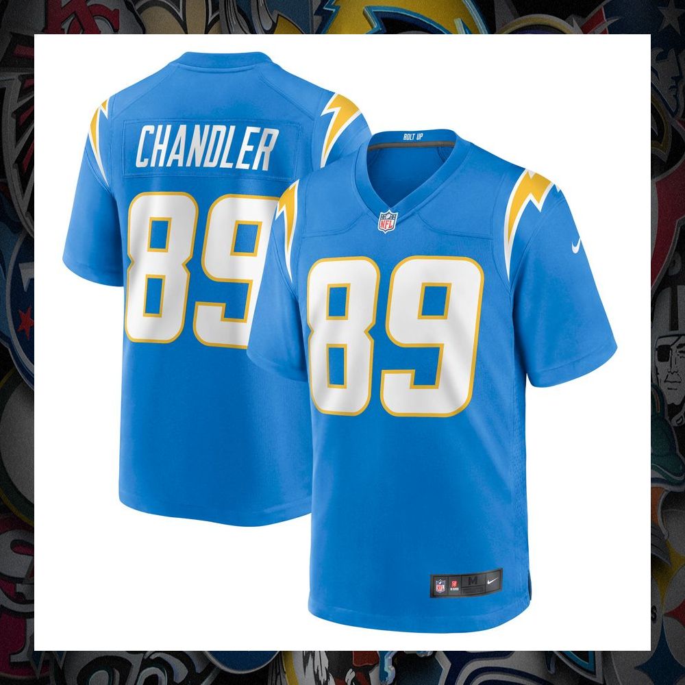 wes chandler los angeles chargers retired powder blue football jersey 1 869