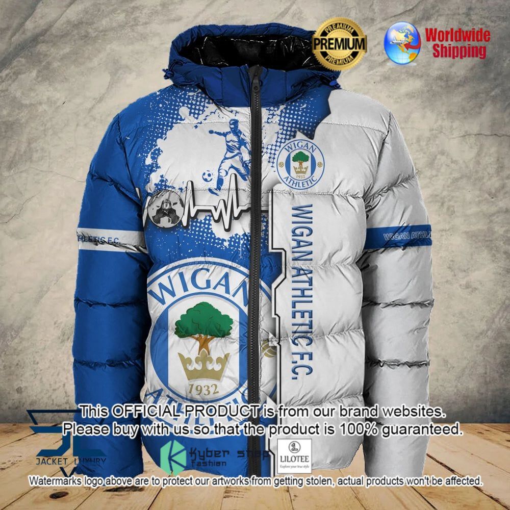 wigan athletic 3d puffer down jacket bomber jacket 1 900