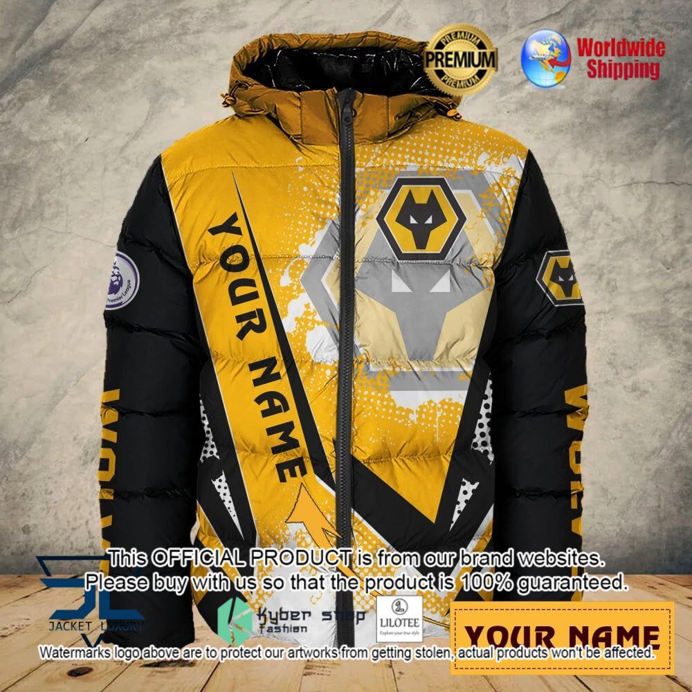 wolverhampton wanderers fc custom name 3d puffer down jacket bomber jacket 1 252