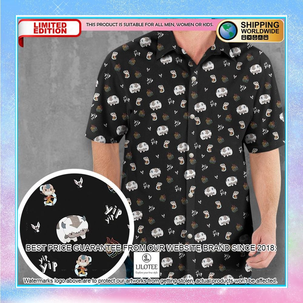 appa yip yip avatar pattern hawaiian shirt 1 791