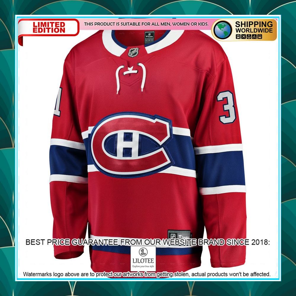 carey price montreal canadiens breakaway red hockey jersey 2 659