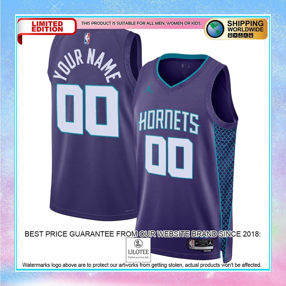 charlotte hornets jordan brand unisex 2022 23 custom teal basketball jersey 1 358
