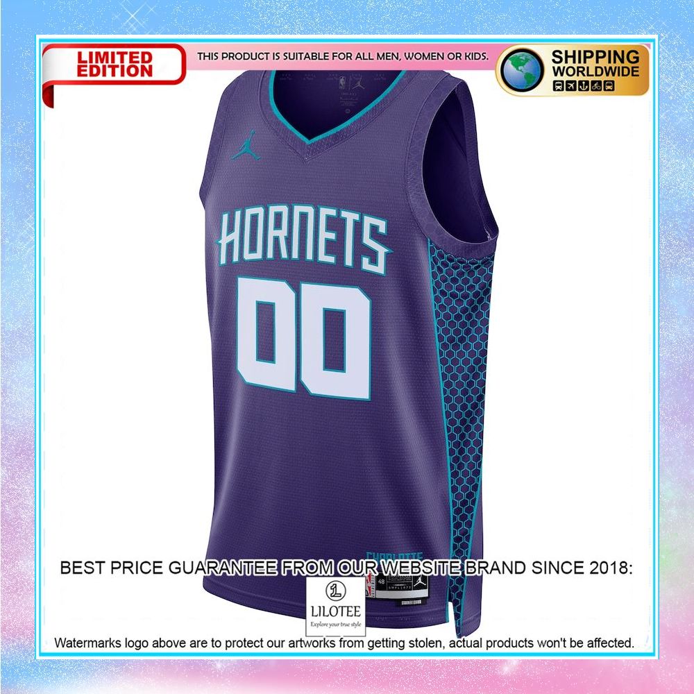 charlotte hornets jordan brand unisex 2022 23 custom teal basketball jersey 2 778