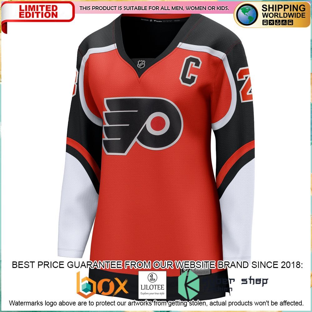 claude giroux philadelphia flyers womens 2020 21 special edition orange hockey jersey 2 149