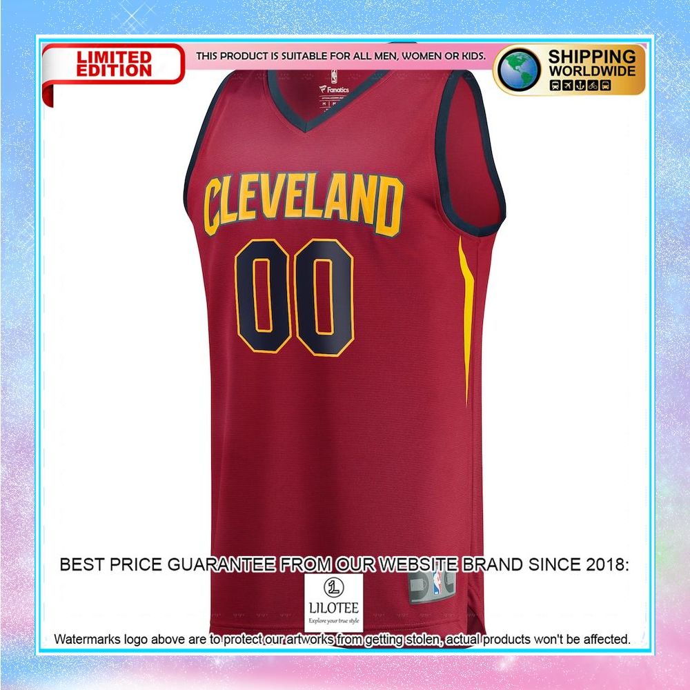 cleveland cavaliers 2018 nba finals bound custom maroon basketball jersey 2 90