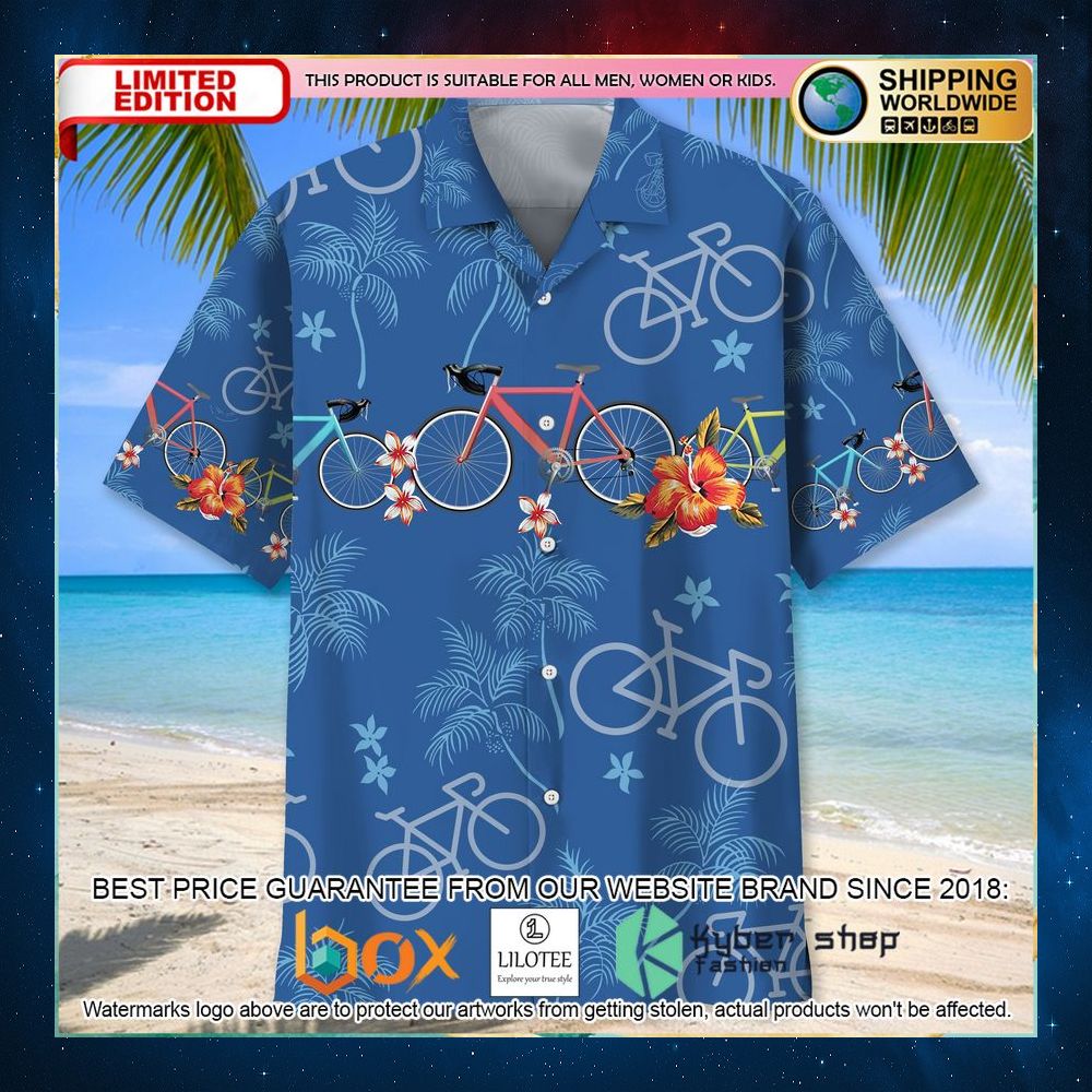 cycling flower tropical hawaiian shirt 2 913