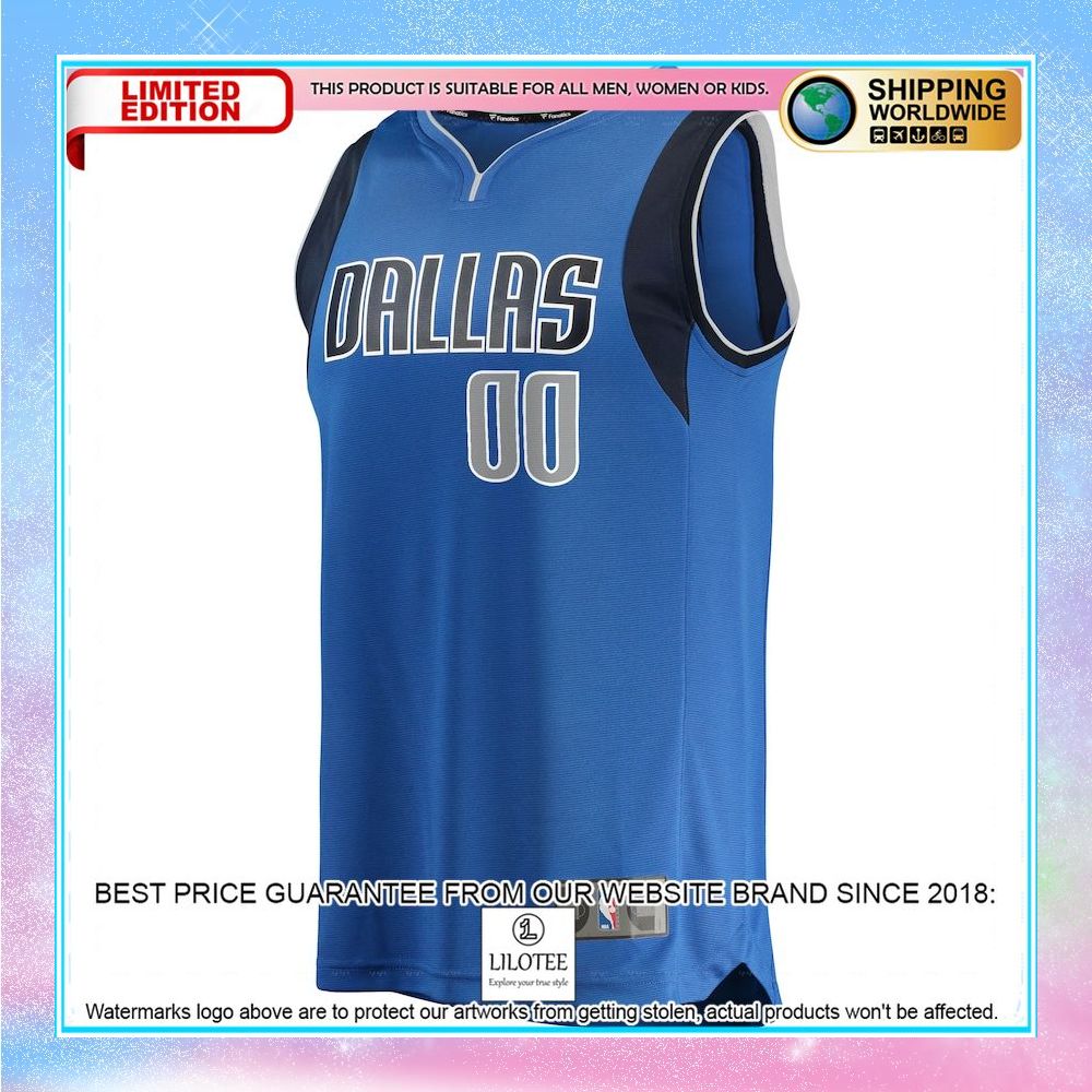 dallas mavericks custom blue basketball jersey 2 493