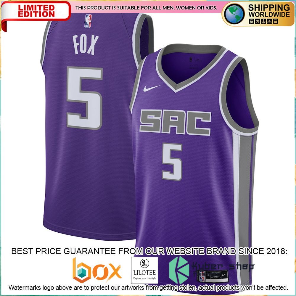 deaaron fox sacramento kings nike 2020 21 purple basketball jersey 1 561