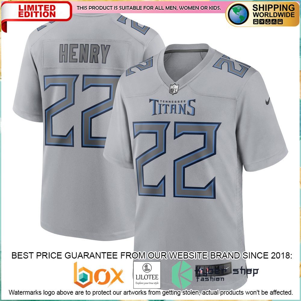 derrick henry tennessee titans nike atmosphere fashion gray football jersey 1 883