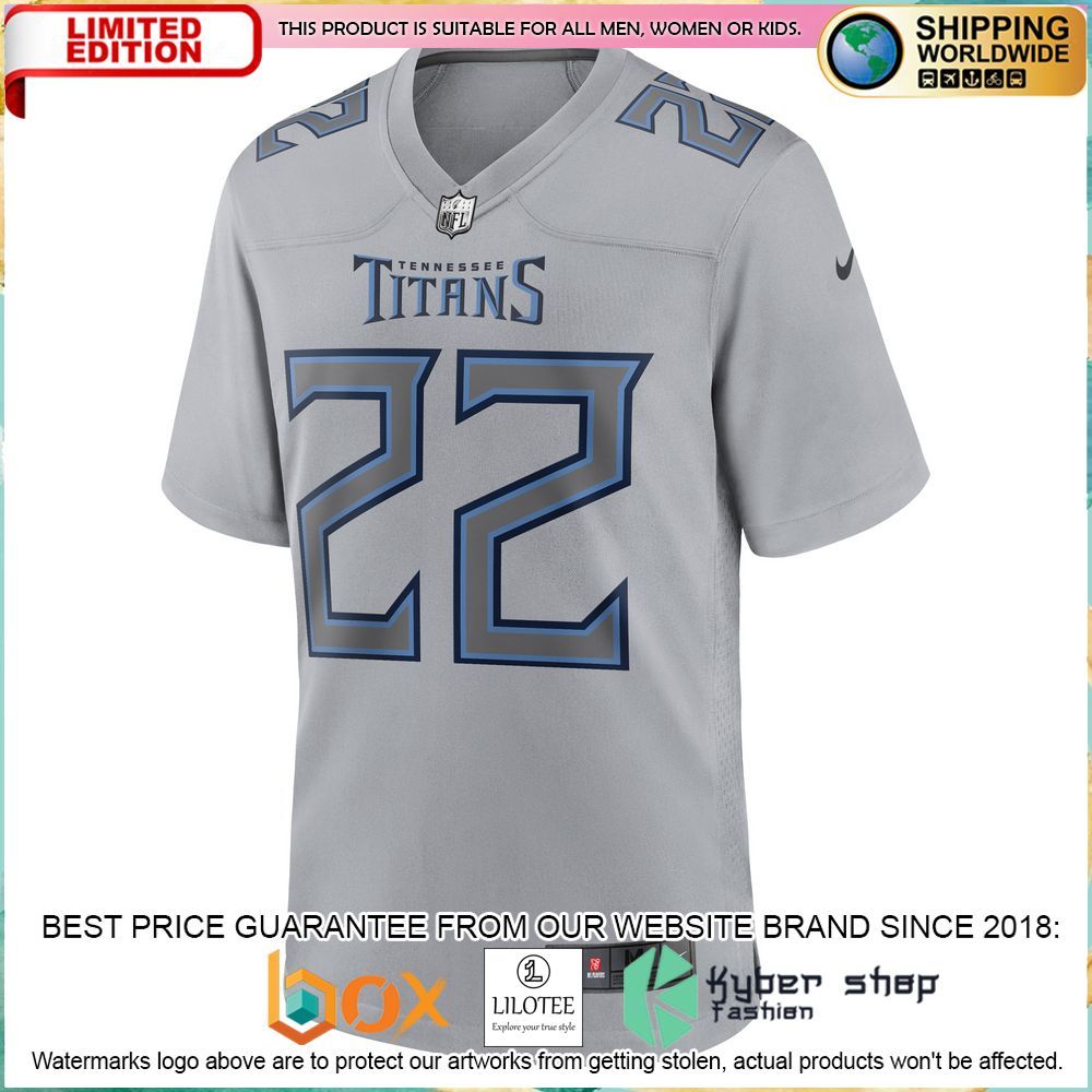derrick henry tennessee titans nike atmosphere fashion gray football jersey 2 106