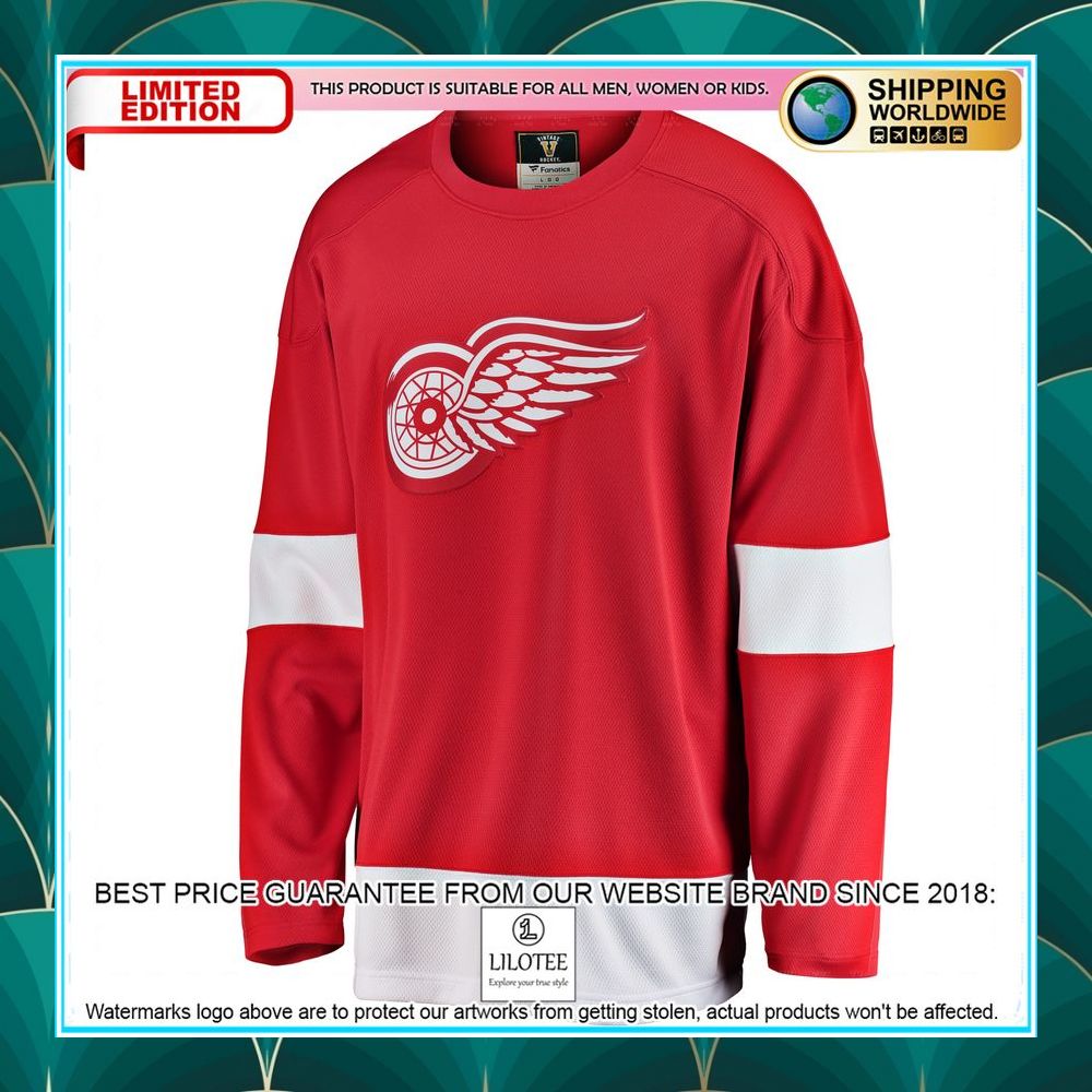 detroit red wings premier heritage blank red hockey jersey 2 923