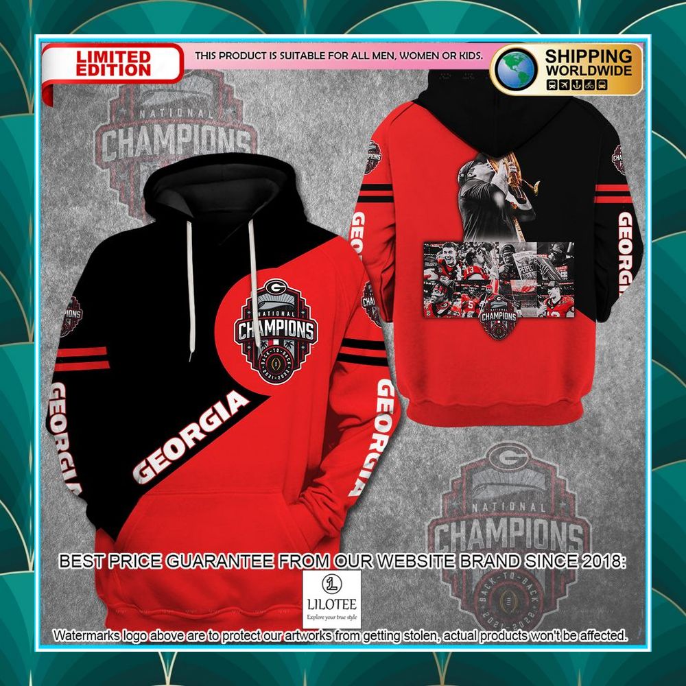 georgia football champions red hoodie shirt 1 144