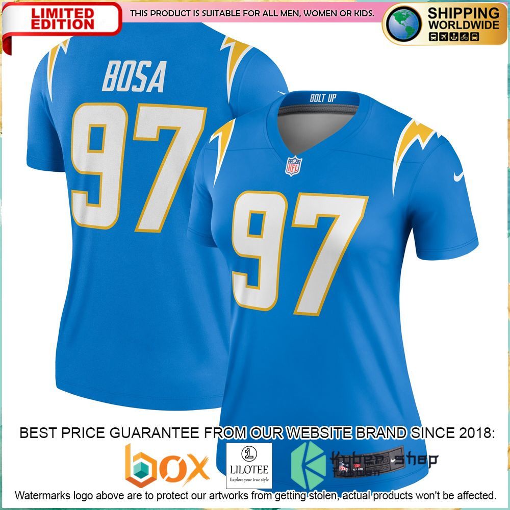 joey bosa los angeles chargers nike womens legend powder blue football jersey 1 609