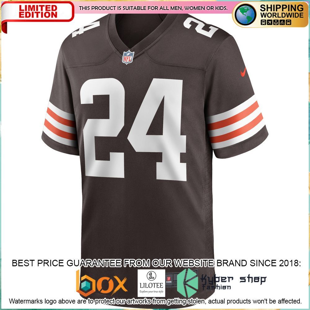 nick chubb cleveland browns nike brown football jersey 2 251