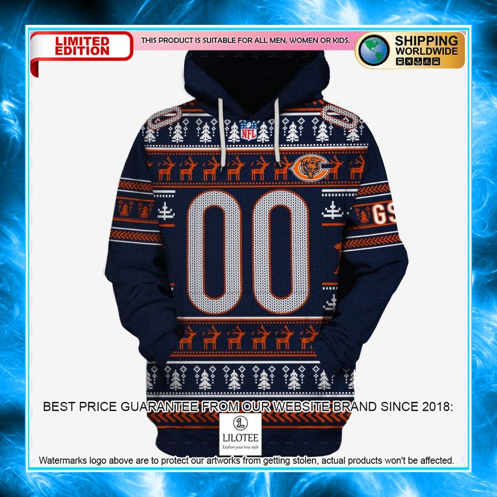 personalized chicago bears 3d shirt hoodie 1 43