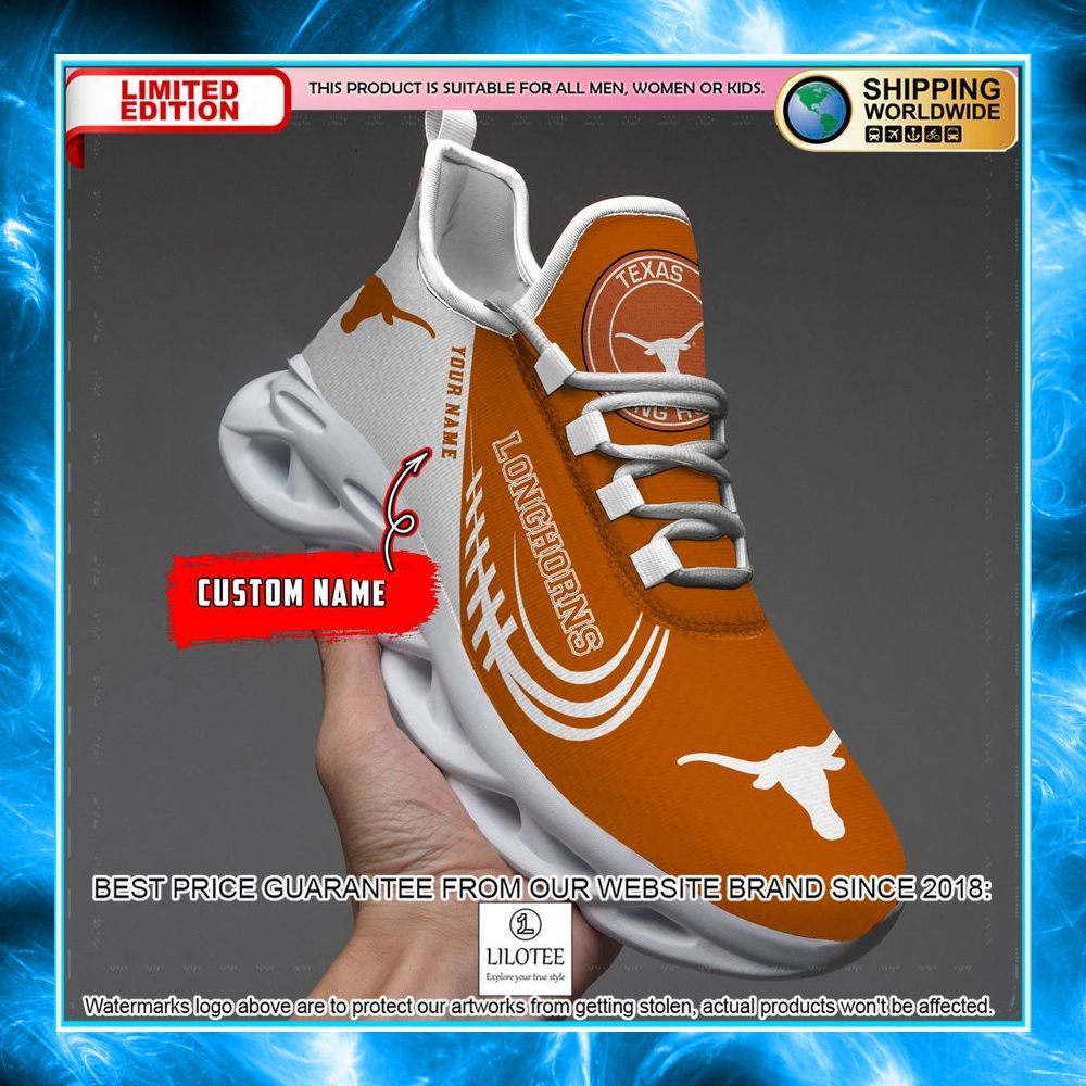 personalized ncaa teams texas longhorns max soul shoes 1 194