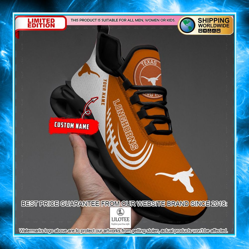 personalized ncaa teams texas longhorns max soul shoes 2 259