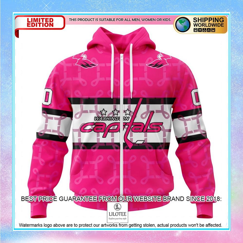 personalized nhl washington capitals breast cancer shirt hoodie 2 835
