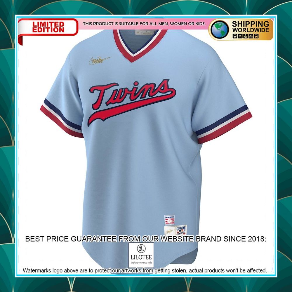 rod carew minnesota twins nike road cooperstown collection player light blue baseball jersey 2 920