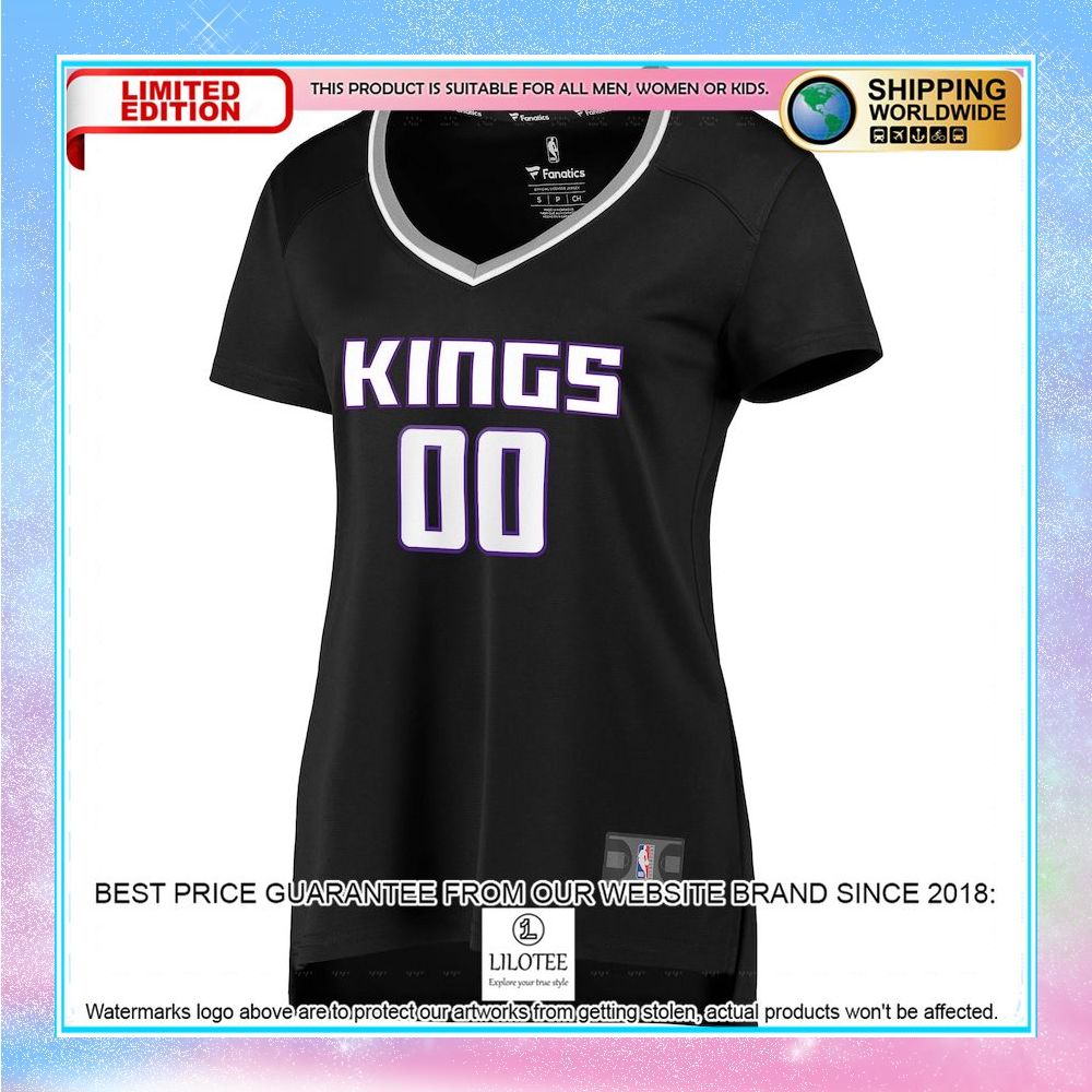 sacramento kings womens custom black basketball jersey 2 780