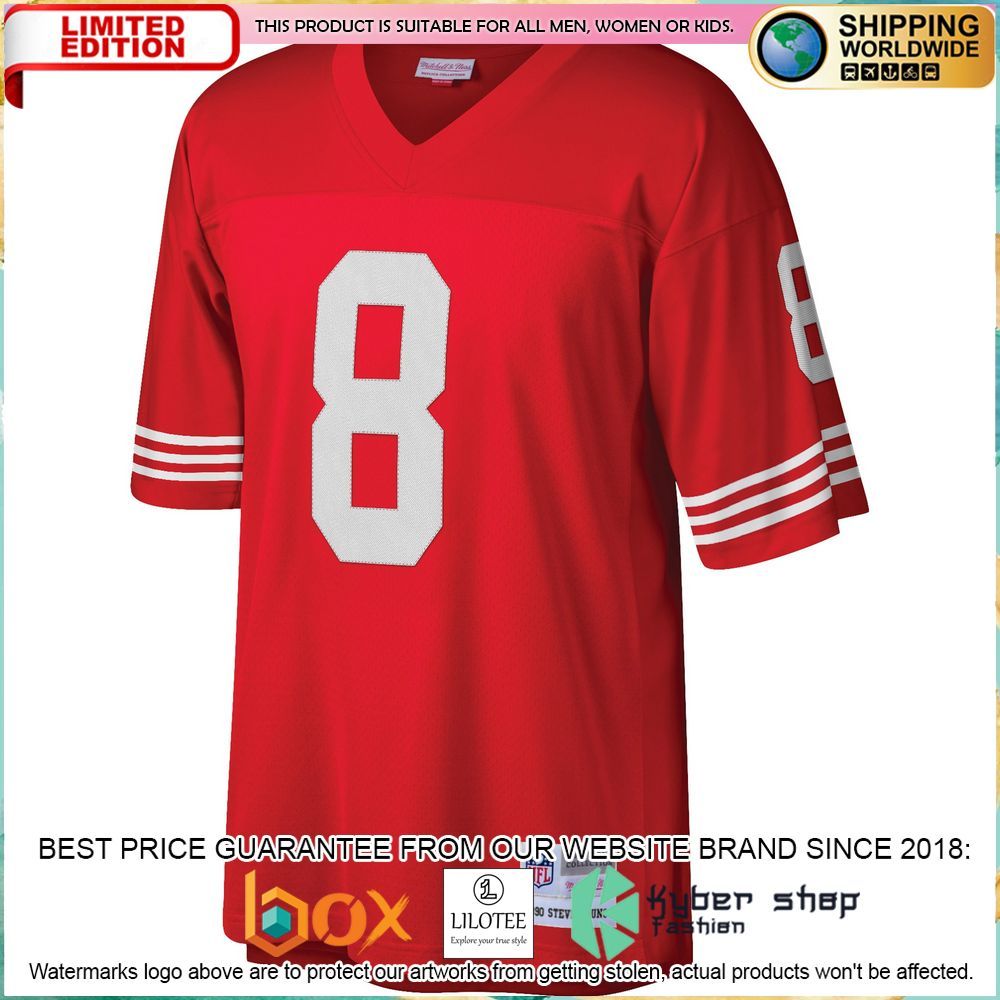steve young san francisco 49ers mitchell ness legacy replica scarlet football jersey 2 249