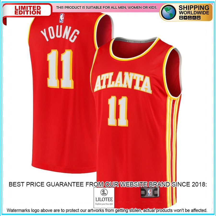trae young atlanta hawks 2020 21 player red basketball jersey 1 401