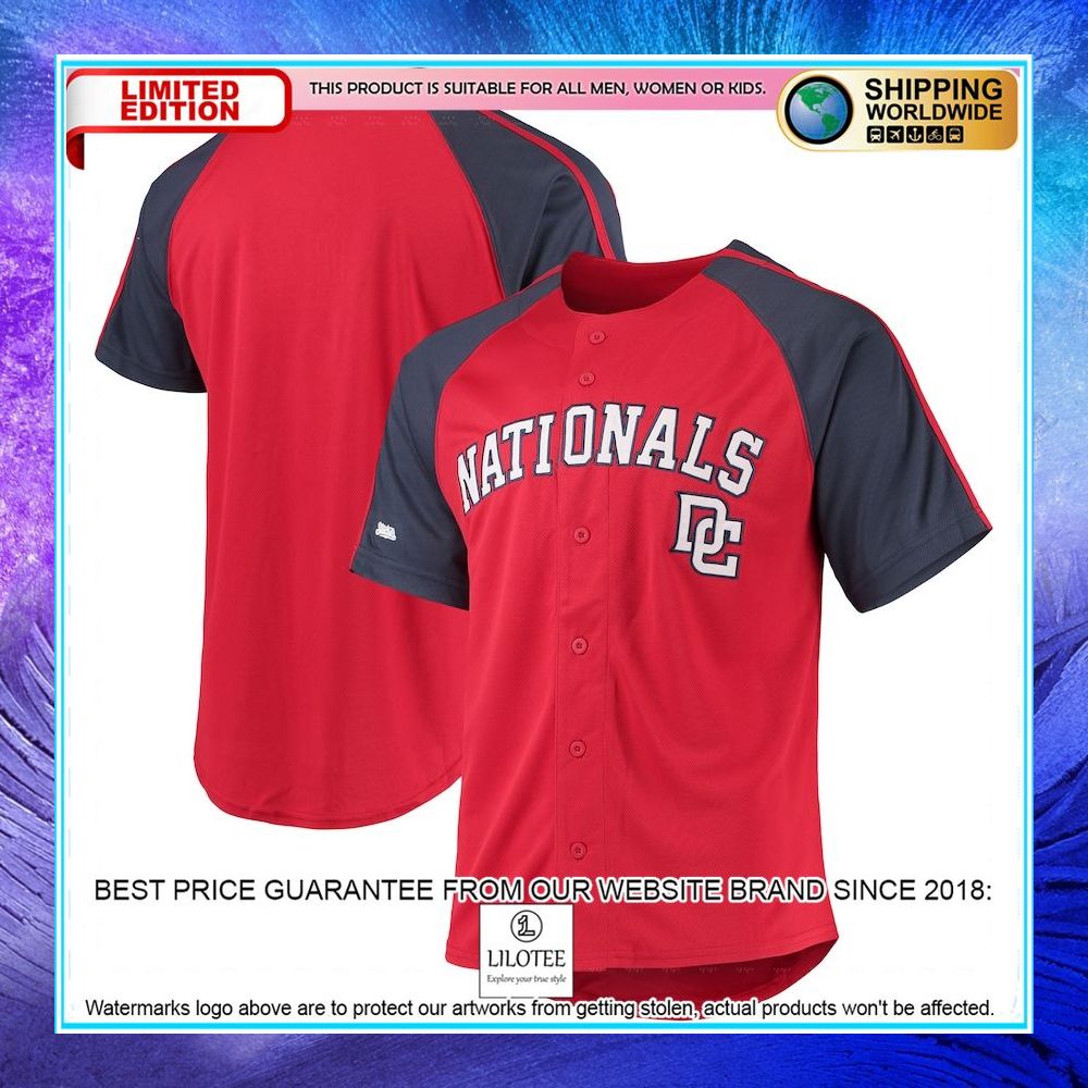 washington nationals stitches red baseball jersey 1 385