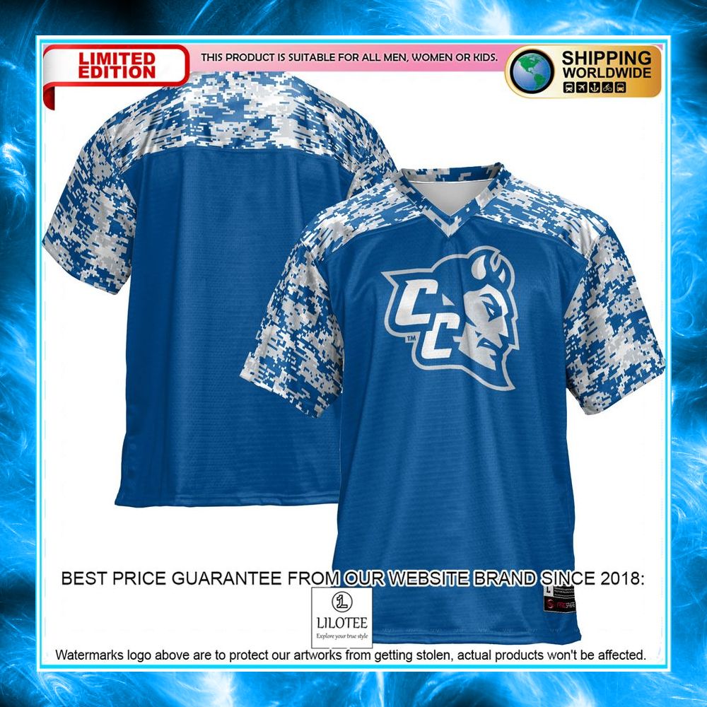 central connecticut state blue devils royal football jersey 1 911