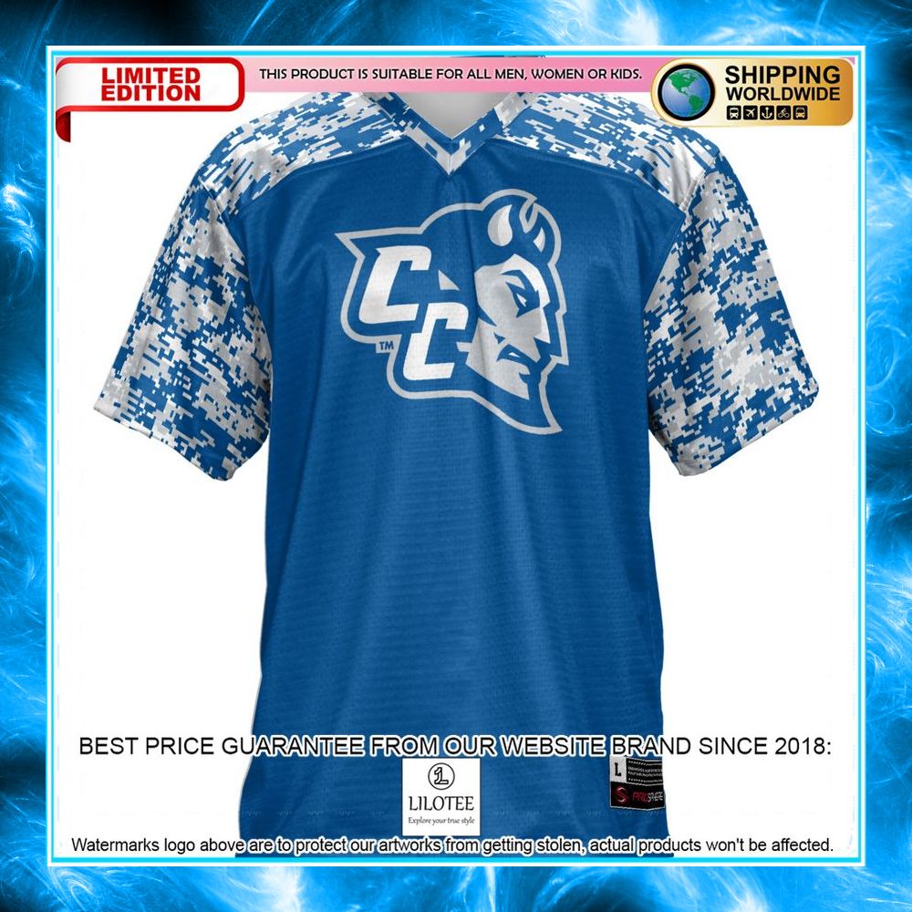 central connecticut state blue devils royal football jersey 2 859