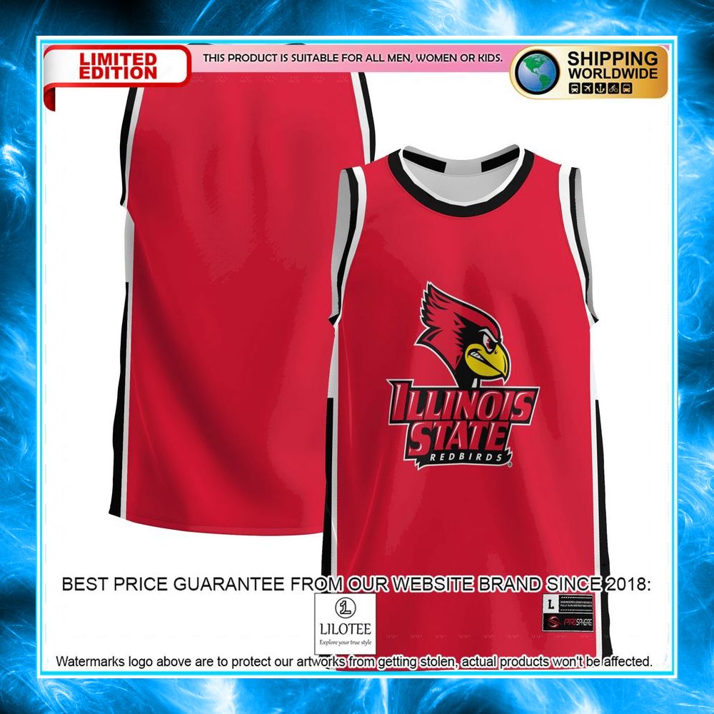 illinois state redbirds red basketball jersey 1 23