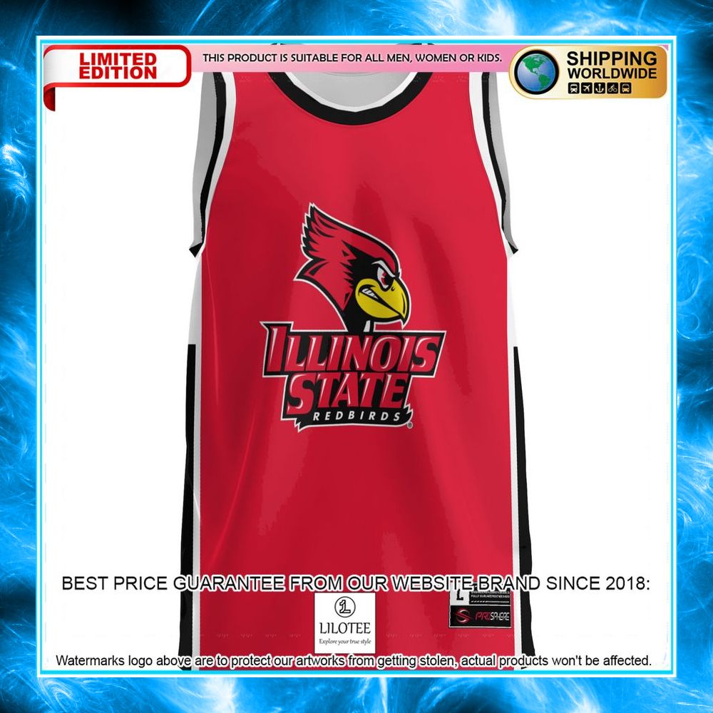illinois state redbirds red basketball jersey 2 506
