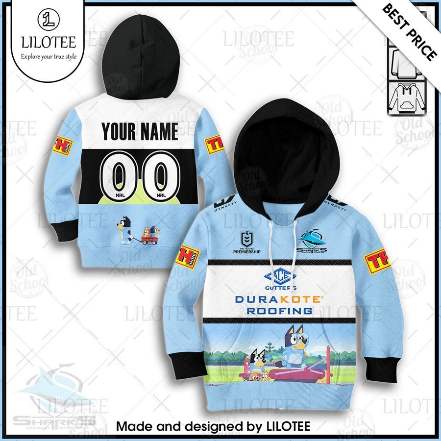 cronulla sutherland sharks bluey jersey custom kid shirt 1 823